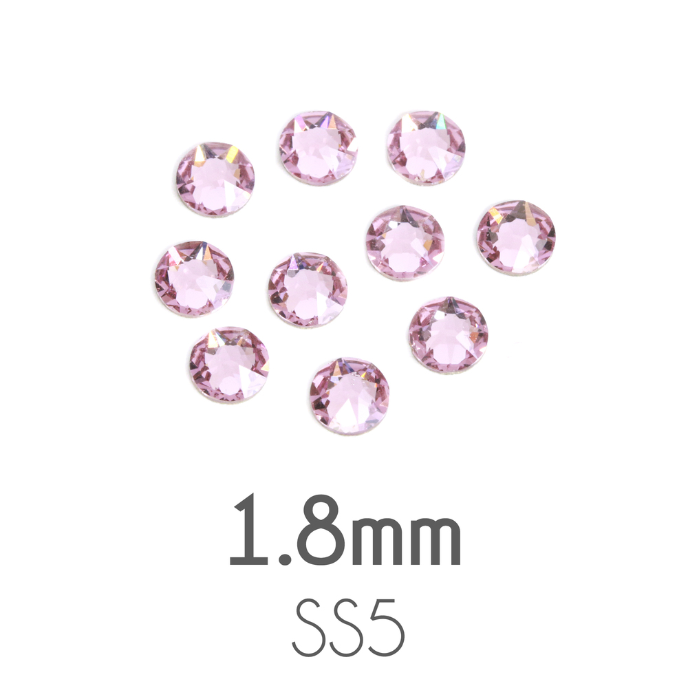 Beads & Swarovski Crystals 1.8mm Swarovski Flat Back Crystals, Light Amethyst, Pack of 20